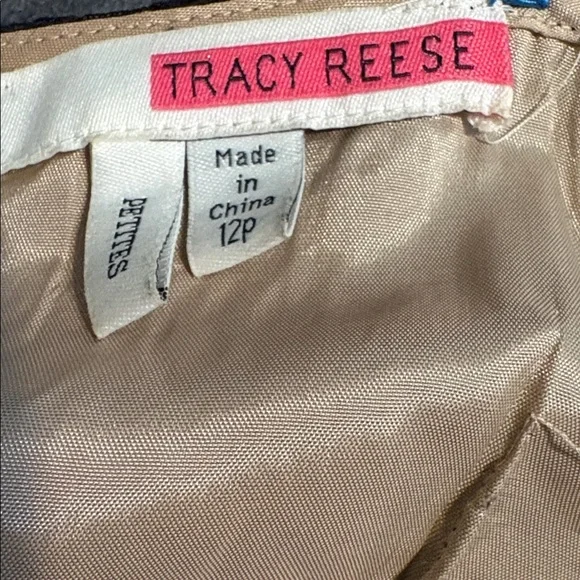 Tracy Reese for Anthropologie Colorblock Lace Silk Dress 12P - Picture 7 of 8